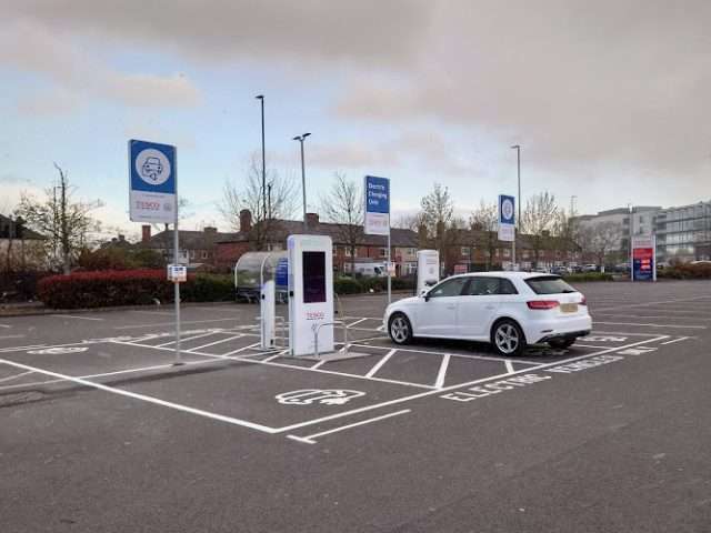 Pod Point Charging Station in Leicester United Kingdom of Great Britain and Northern Ireland