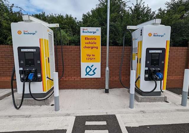 Shell Recharge Charging Station in Birmingham United Kingdom of Great Britain and Northern Ireland