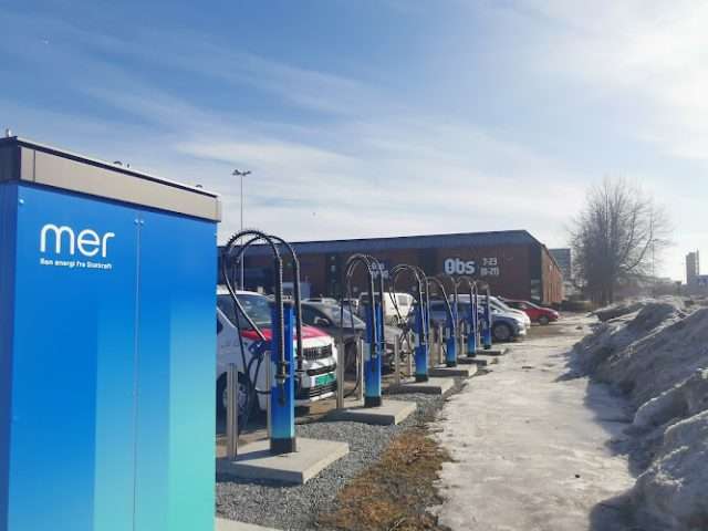 Mer Charging Station in Lillestrøm Norway 2000