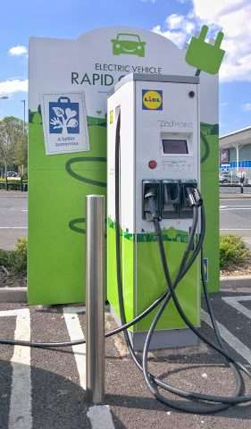 Pod Point Charging Station in Droitwich United Kingdom of Great Britain and Northern Ireland