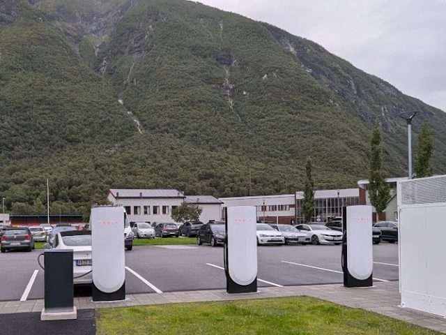 Tesla Supercharger in Øvre Årdal Norway 6884