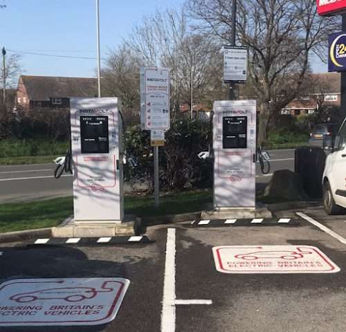 InstaVolt Charging Station in Christchurch United Kingdom of Great Britain and Northern Ireland