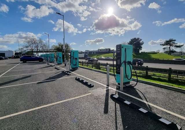 Applegreen Electric Charging Station in Sheffield United Kingdom of Great Britain and Northern Ireland
