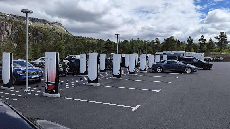 Tesla Supercharger EV Charging Station at Rv7 1059