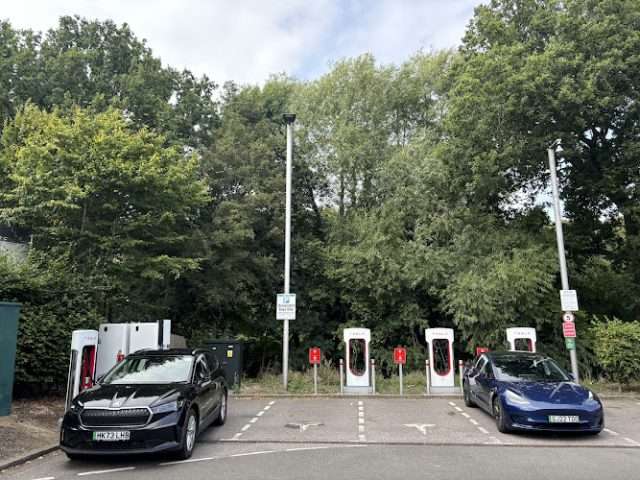 Tesla Supercharger in Reading United Kingdom of Great Britain and Northern Ireland