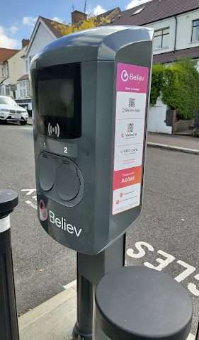 Electric Vehicle Charging Station in London United Kingdom of Great Britain and Northern Ireland