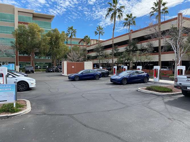 Tesla Supercharger EV Charging Station at The Park at San Tan