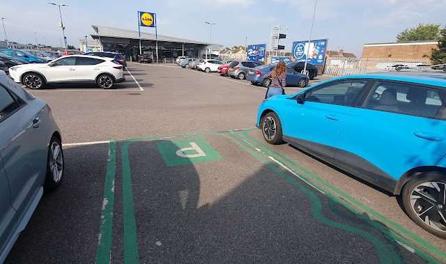 Lidl Charging Station in Waltham Abbey United Kingdom of Great Britain and Northern Ireland