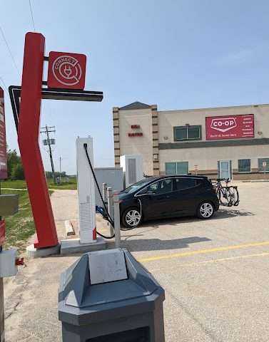 Co-op Charging Station in Portage la Prairie Manitoba Canada