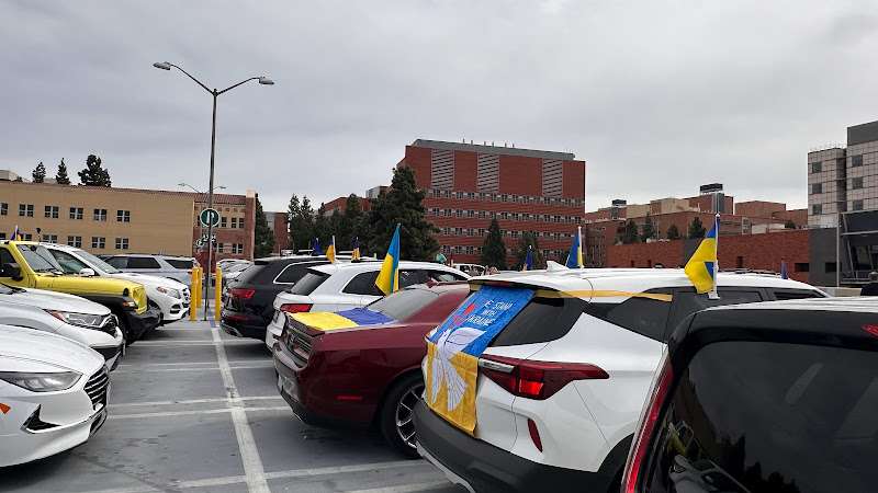 UCLA Structure 8 Guest Parking EV Charging Station at 501 Westwood Plaza