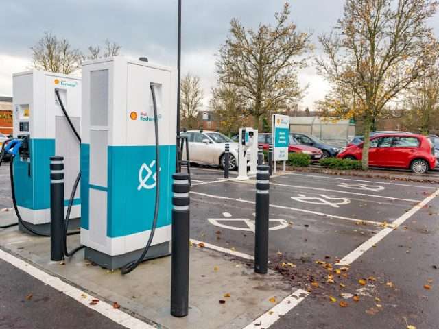 Shell Recharge Charging Station in Romsey United Kingdom of Great Britain and Northern Ireland