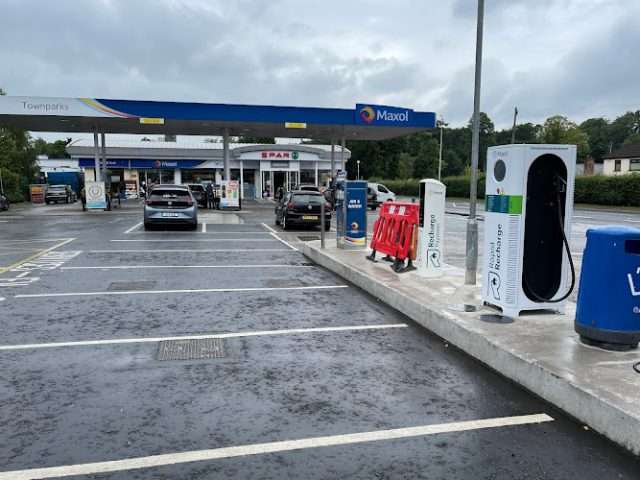 Maxol Charging Station in Antrim United Kingdom of Great Britain and Northern Ireland