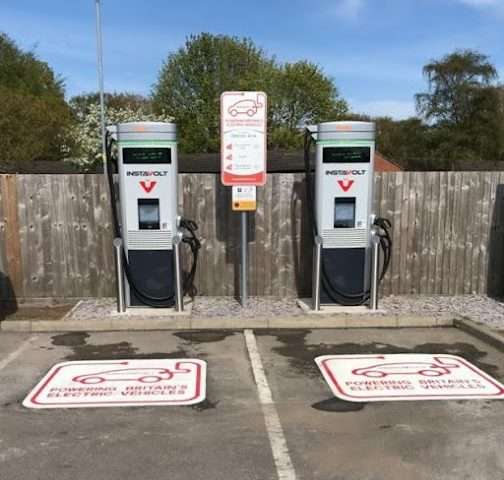 InstaVolt Charging Station in Loughborough United Kingdom of Great Britain and Northern Ireland