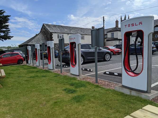Tesla Supercharger EV Charging Station at Arundell Arms Hotel