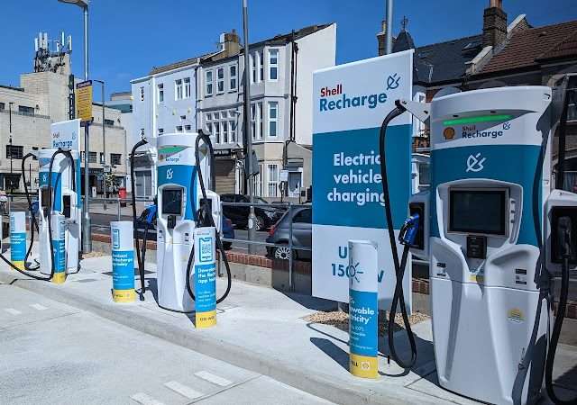 Shell Recharge Charging Station in London United Kingdom of Great Britain and Northern Ireland