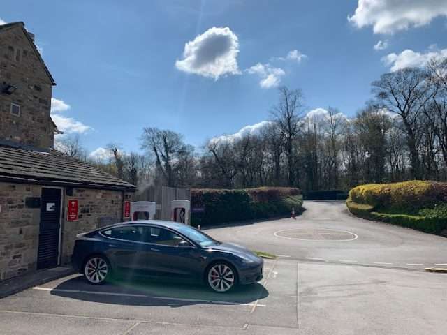 Tesla Supercharger in Barnsley United Kingdom of Great Britain and Northern Ireland