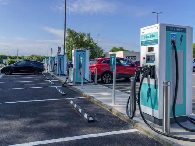 Applegreen Electric Charging Station in Brighouse United Kingdom of Great Britain and Northern Ireland
