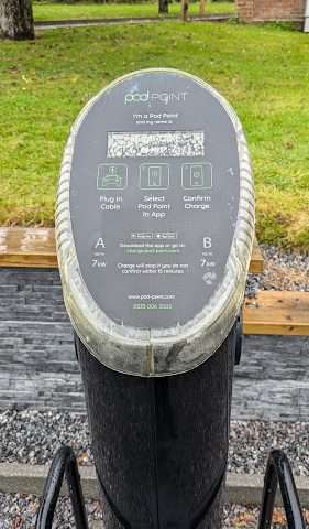 Pod Point Charging Station in Dawlish United Kingdom of Great Britain and Northern Ireland