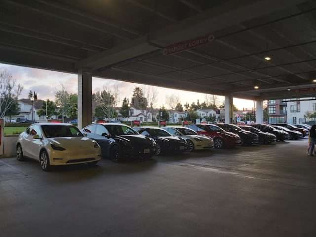 Tesla Supercharger in Sunnyvale California