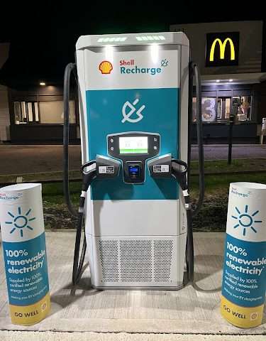 Shell Recharge Charging Station in Bourne United Kingdom of Great Britain and Northern Ireland