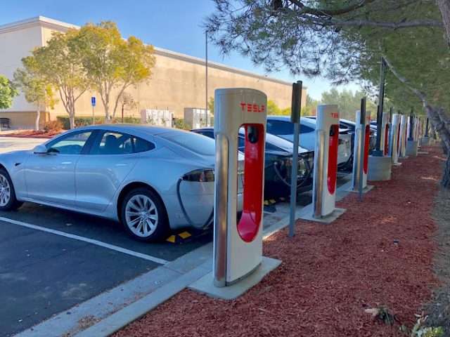 Tesla Supercharger in San Mateo California