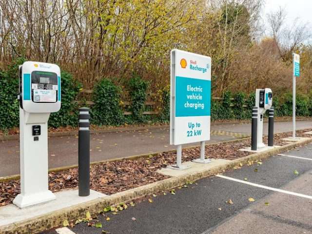 Shell Recharge Charging Station in Salisbury United Kingdom of Great Britain and Northern Ireland