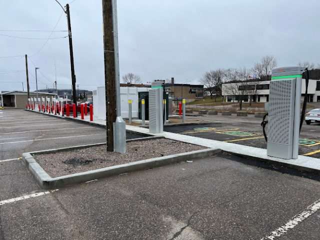 Tesla Supercharger in La Tuque Quebec Canada