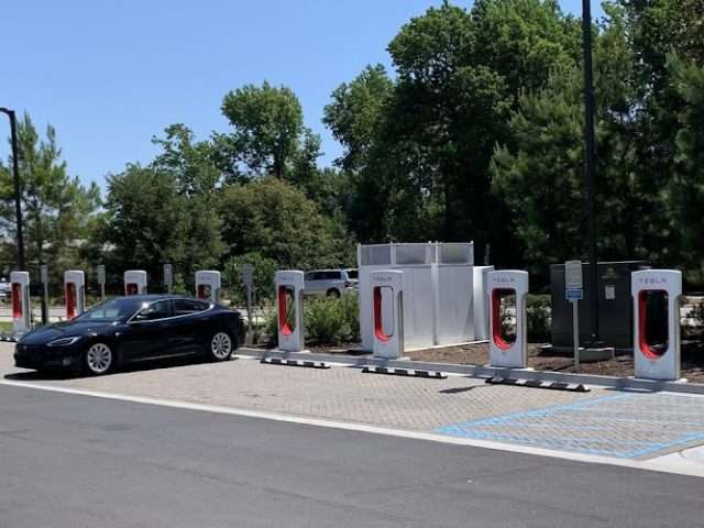 Tesla Supercharger in Hilton Head Island South Carolina