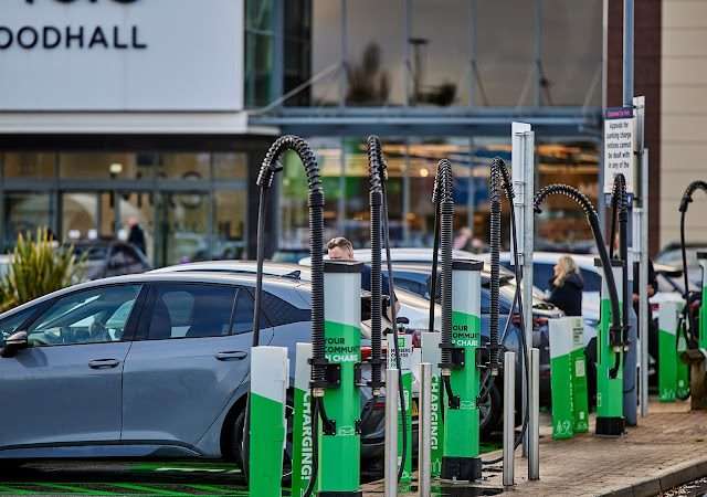 Be.EV Charging Station in Manchester United Kingdom of Great Britain and Northern Ireland