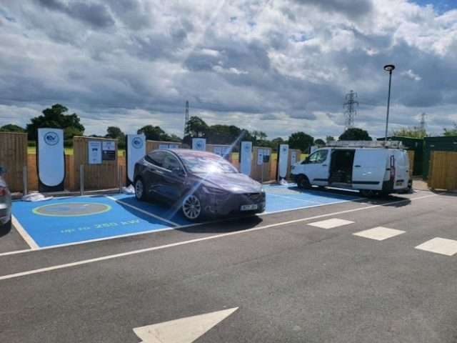 EV Point Charging Station in Preston United Kingdom of Great Britain and Northern Ireland