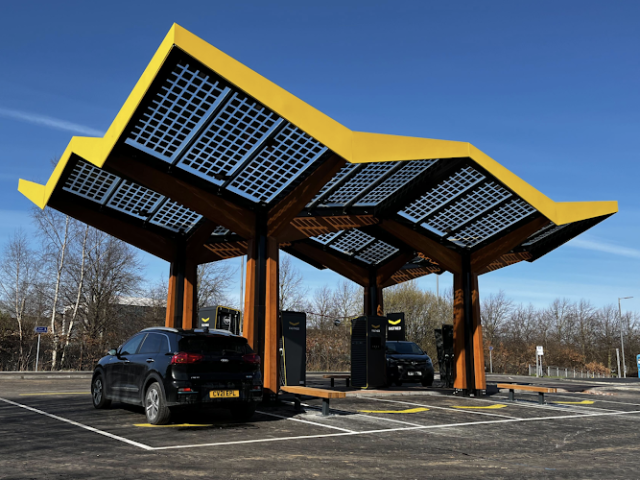 Fastned Charging Station in Hamilton United Kingdom of Great Britain and Northern Ireland