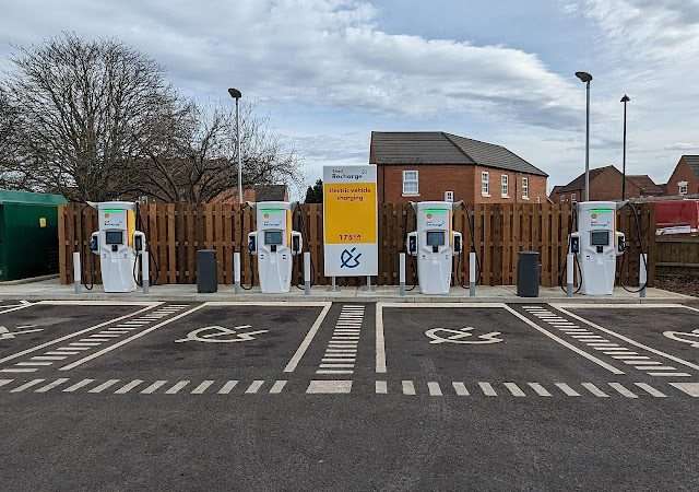 Shell Recharge Charging Station in Peterborough United Kingdom of Great Britain and Northern Ireland