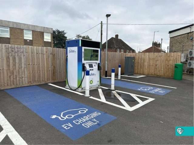 bp pulse Charging Station in Swaffham United Kingdom of Great Britain and Northern Ireland