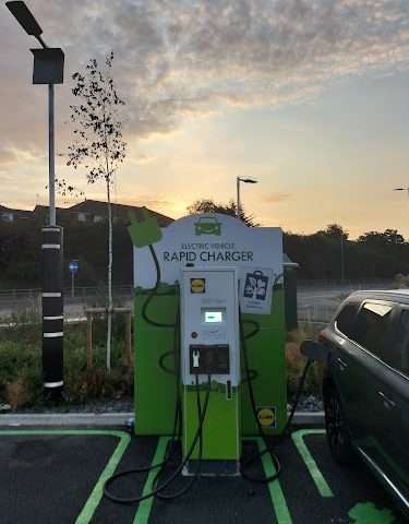 Lidl Charging Station in Colchester United Kingdom of Great Britain and Northern Ireland