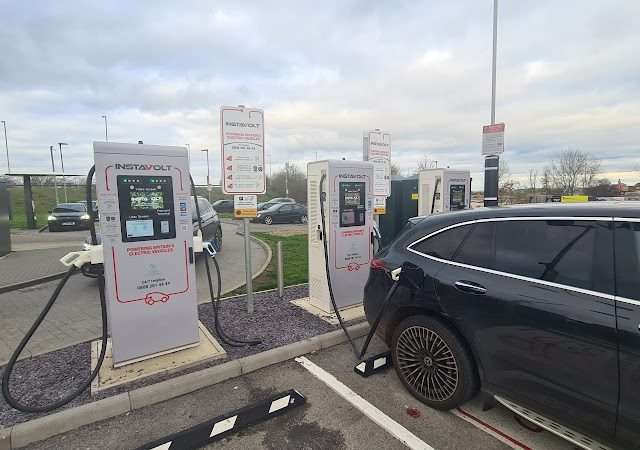 InstaVolt Charging Station in Royston United Kingdom of Great Britain and Northern Ireland