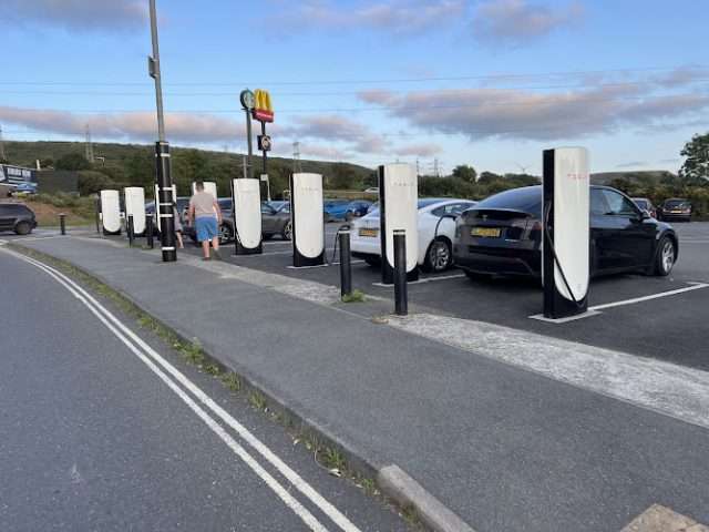 Tesla Supercharger in Saint Columb United Kingdom of Great Britain and Northern Ireland
