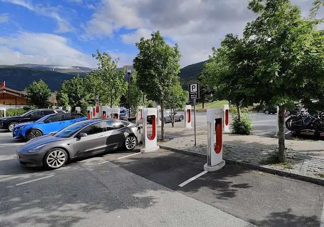 Tesla Supercharger in Bismo Norway 2690