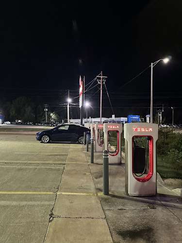 Tesla Supercharger EV Charging Station at Exxon Superstation