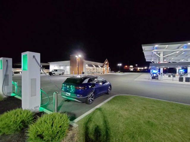 Electrify America Charging Station in Plymouth Massachusetts