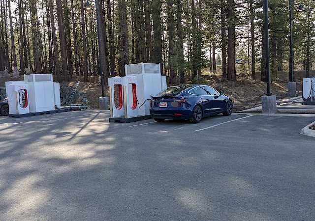 Tesla Supercharger in Truckee California