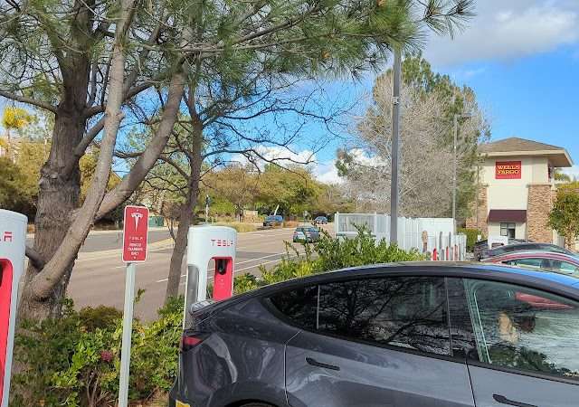 Tesla Supercharger in San Diego California