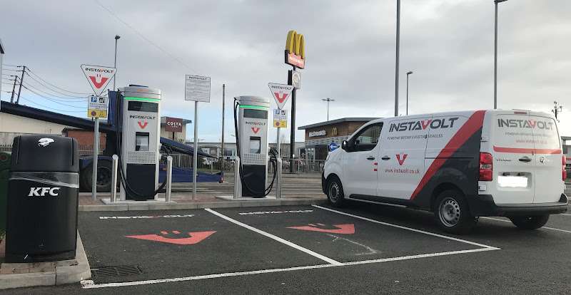 InstaVolt Charging Station EV Charging Station at Costa Coffee