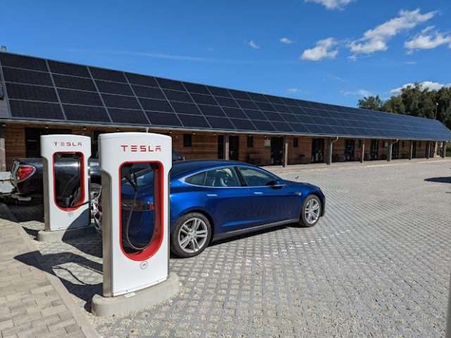 Tesla Supercharger in Wadhurst United Kingdom of Great Britain and Northern Ireland