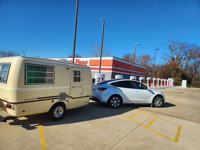 Tesla Supercharger EV Charging Station at Subway
