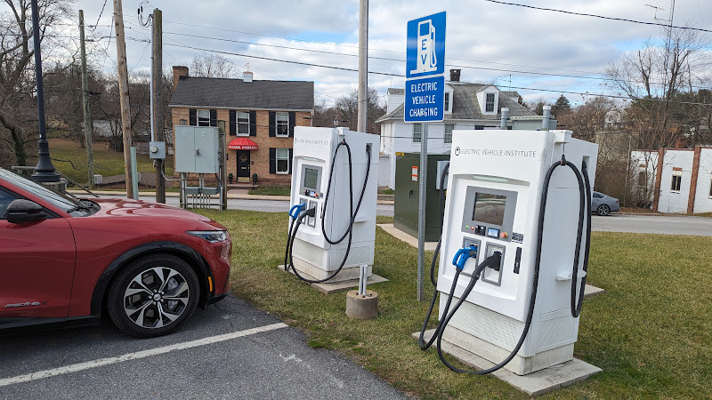 Electric Vehicle Charging Station EV Charging Station at Cross Street &