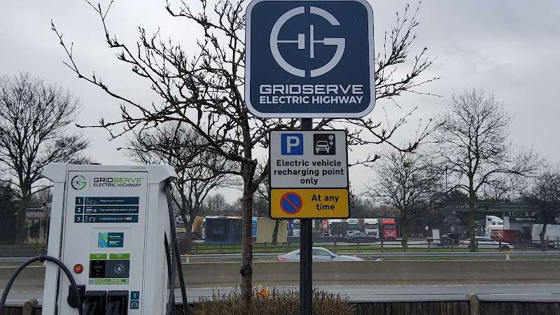 GRIDSERVE Charging Station EV Charging Station at M1 Motorway Northbound