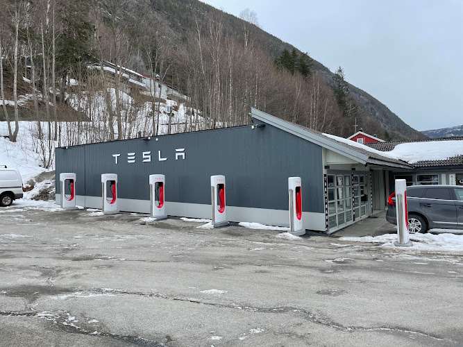 Tesla Supercharger EV Charging Station at Sam Eydes Gate 211