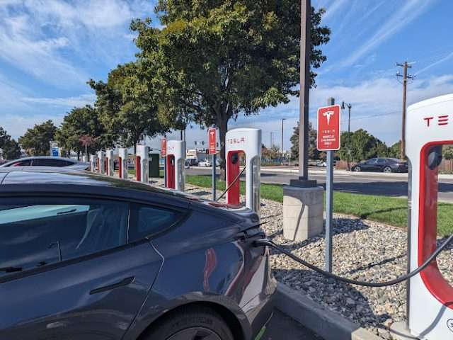 Tesla Supercharger in Lathrop California