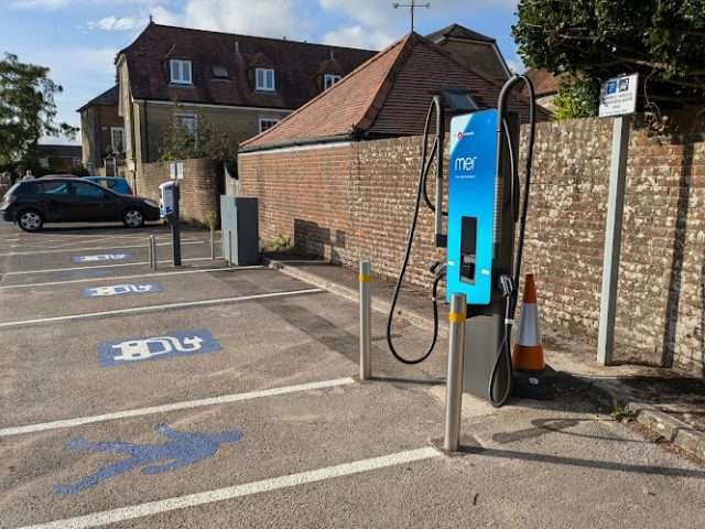Mer Charging Station in Shaftesbury United Kingdom of Great Britain and Northern Ireland