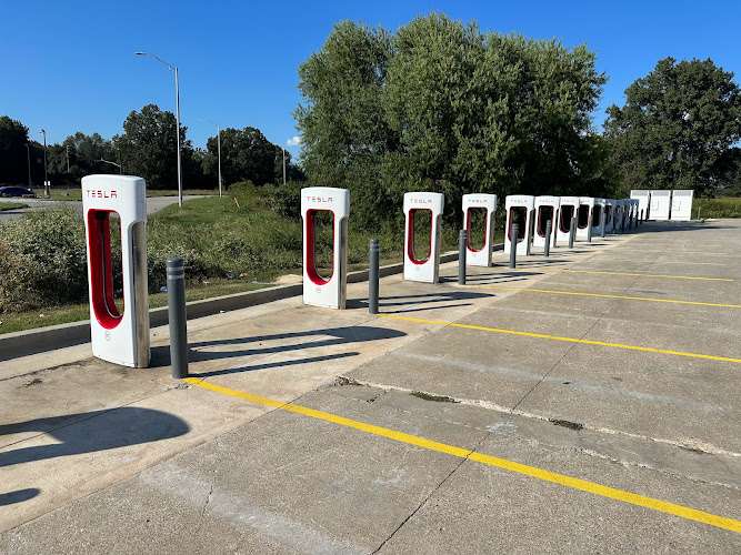 Tesla Supercharger EV Charging Station at Exxon Superstation